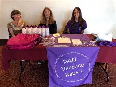 PAU Violence Kauai, Shelly Sutter helped us secure the use of the Performing Arts Center!