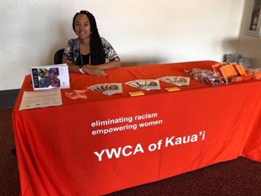 YWCA passed out resources.