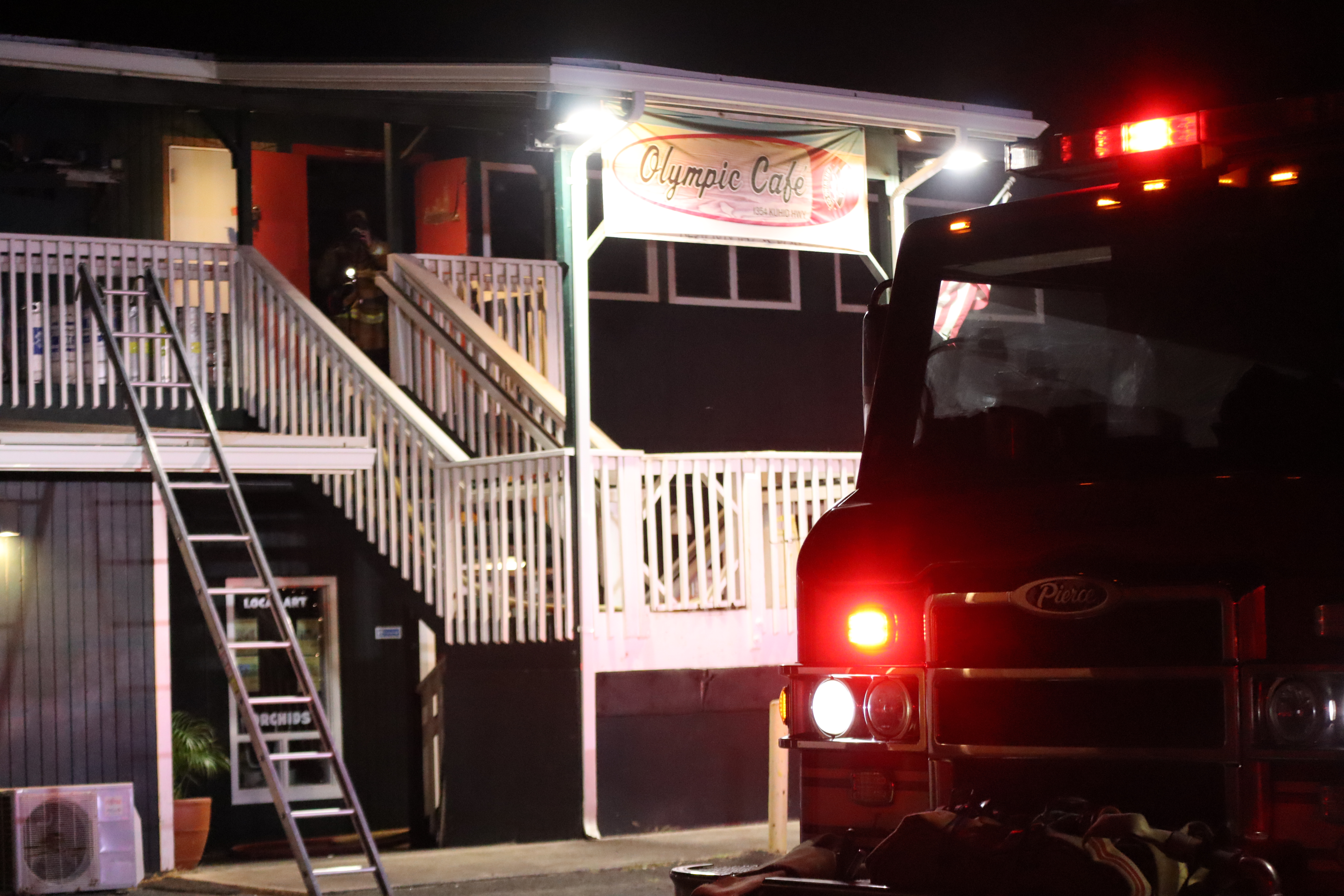 Olympic Café damaged in structure fire.