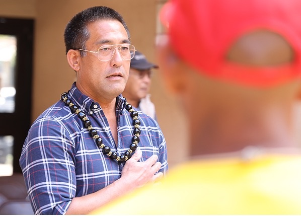 Mayor Derek S.K. Kawakami attends a special certificate ceremony on Friday, Feb. 21, at the Mo‘ikeha Rotunda in Līhu‘e