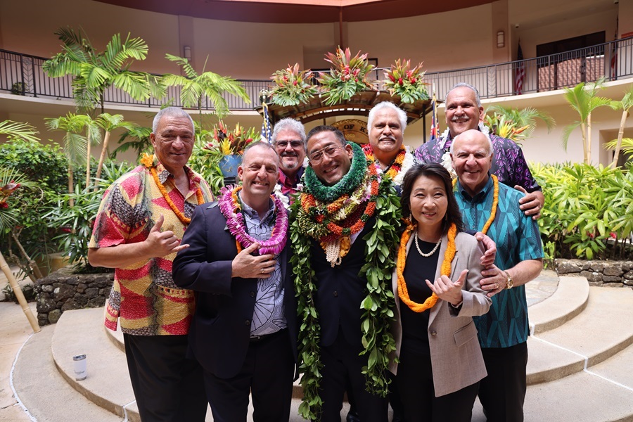 Group photo from Mayor Derek S.K. Kawakami's 2025 State of the County.