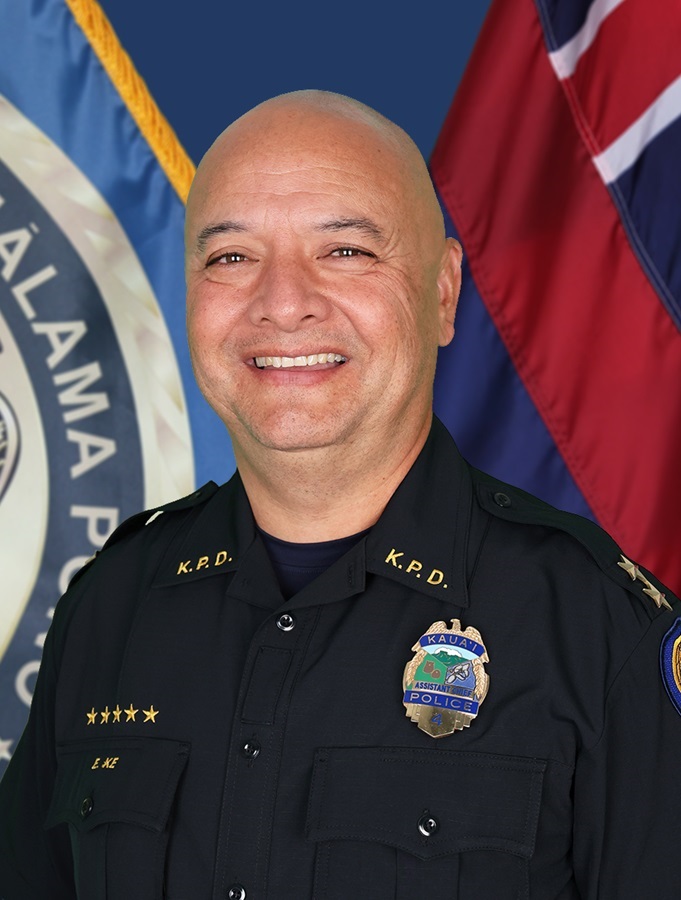 Interim Kaua‘i Police Department Chief of Police, Elliott Kalani Ke.