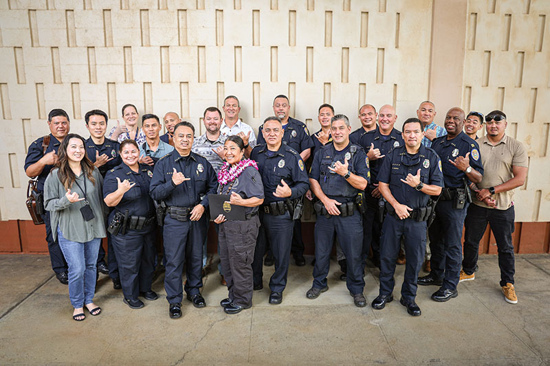 Chief of Police Rudy Tai recognized the outstanding efforts of all KPD staff who assisted in the Hurricane Lowell recovery efforts during the month of September.