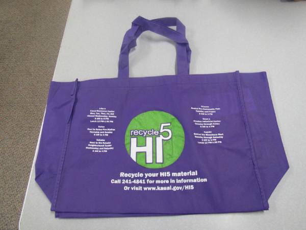 Example of a reusable shopping bag