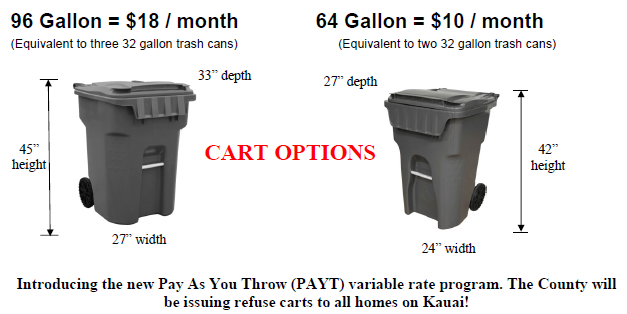 Delivery of 96-gallon garbage cart begins in August, smaller cart