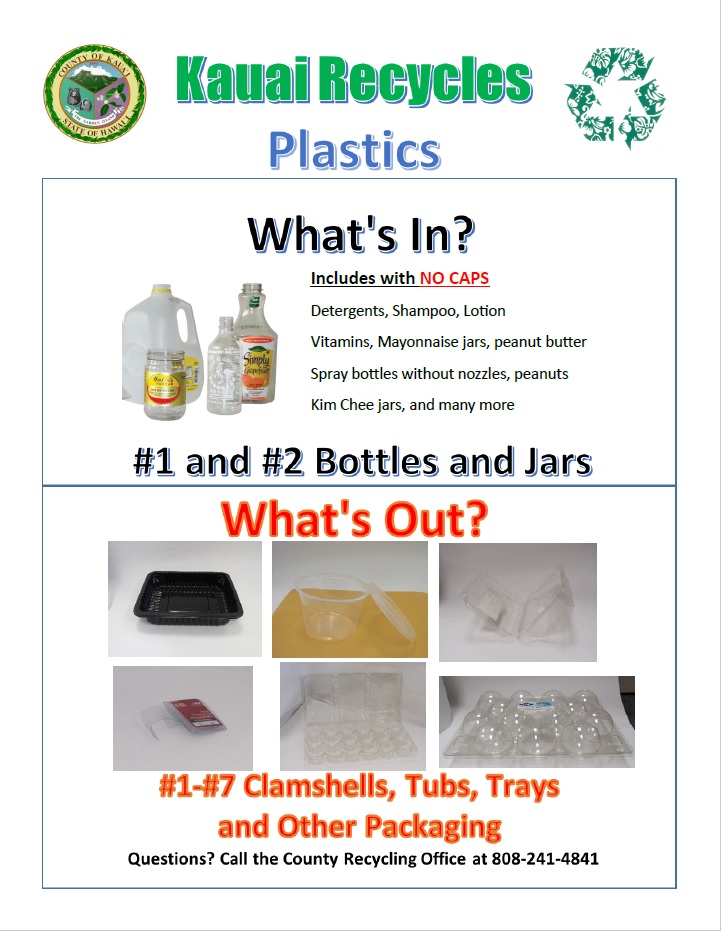 Kauai Recycles Plastic In and Out Flyer