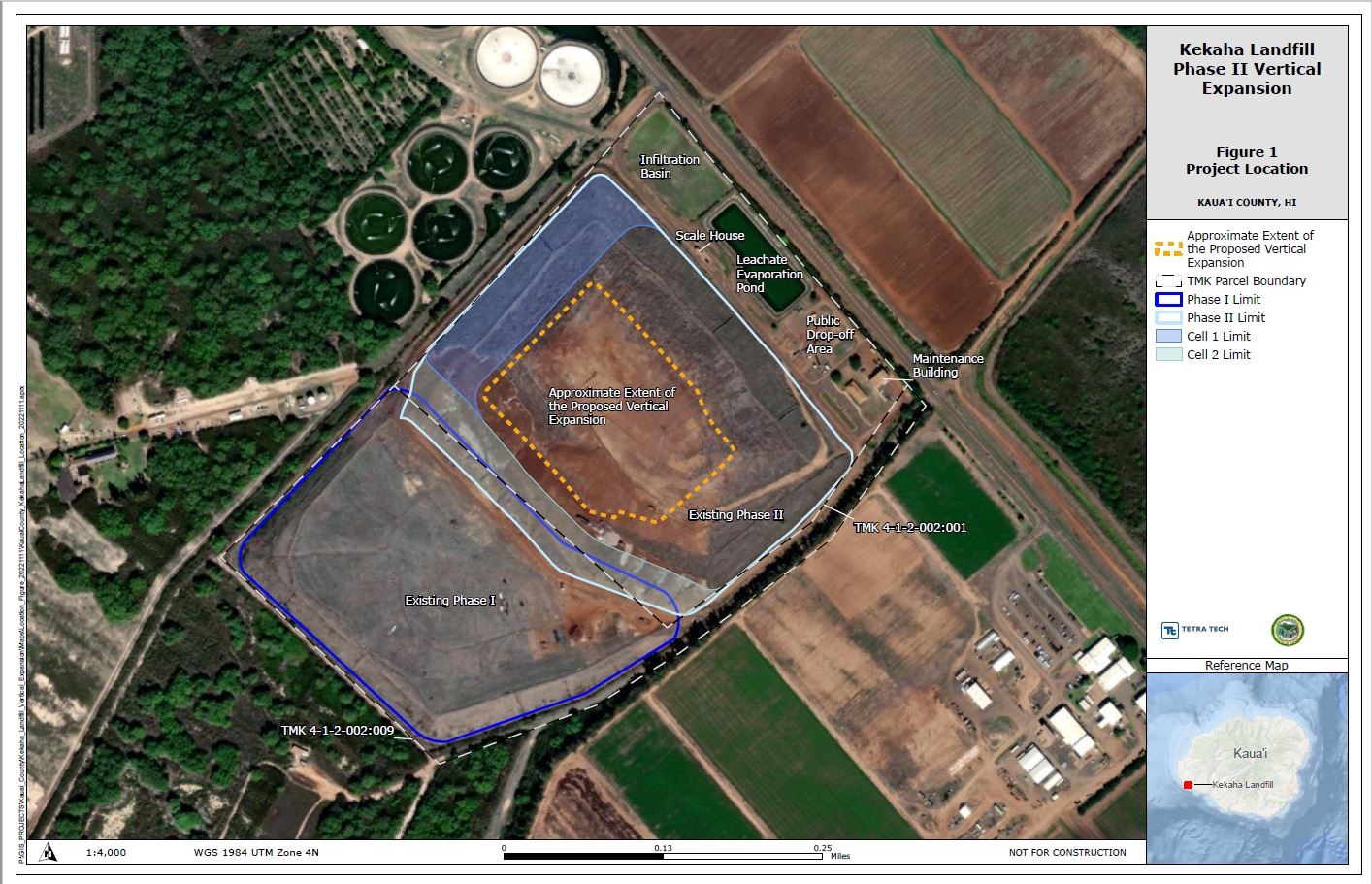 Tentative location map for Kekaha landfill vertical expansion