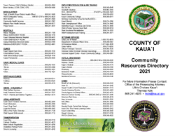 Community Resource Directory 2021 Brochure