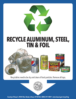 aluminum, steel, foil recycling flyer
