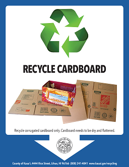 cardboard recycling flyer