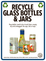 glass recycle sign