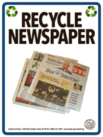 newspaper recycle sign