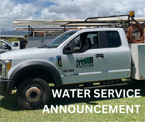 Water service announcement