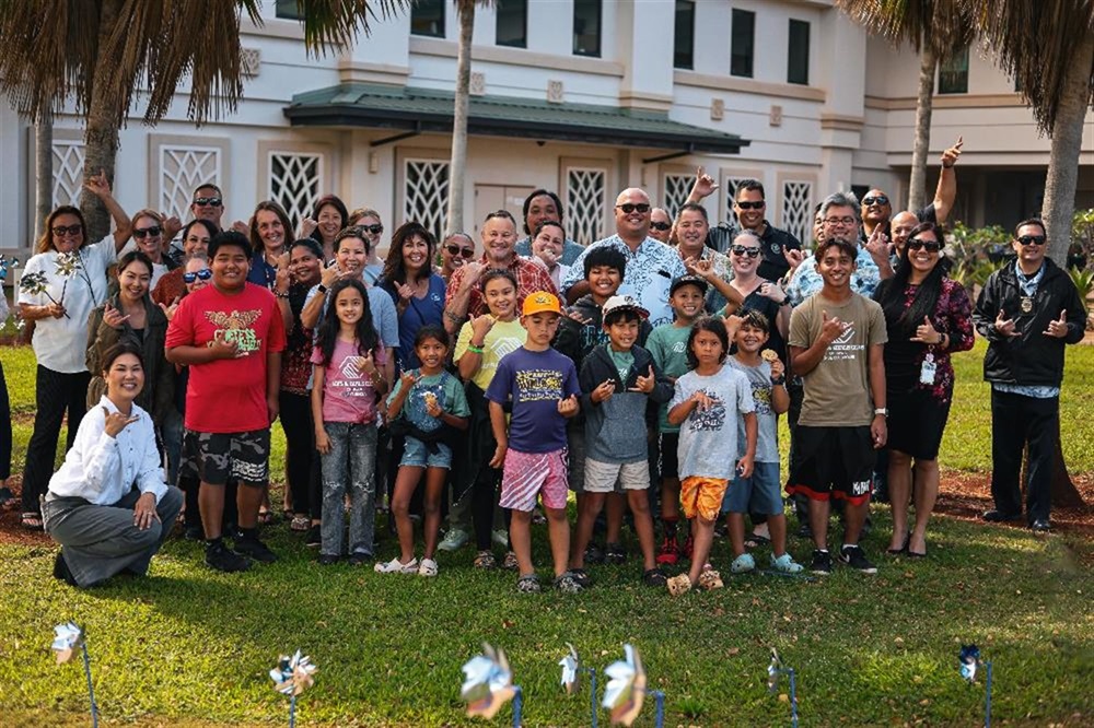 Attendees of the child abuse prevention and awareness event hosted by KPD and Children’s Justice Center of Kauai.
